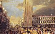 Luca Carlevarijs St. Mark's Square with Charlatans France oil painting artist